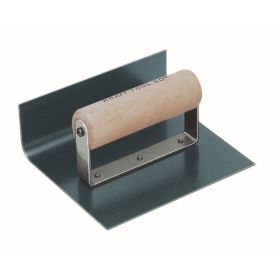 Kraft Tools CF516 6"x6"x3" 1"R Inside Blue Steel Cove Step Tool w/Wood Handle