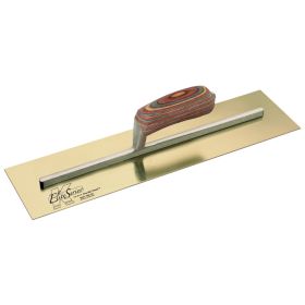 Kraft Tools CFE541 14"x4" Elite Golden Stainless Steel Trowel with Laminated Wood Handle