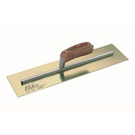 Kraft Tools CFE543 14"x5" Elite Series Five Star™ Golden Stainless Steel Cement Finish Trowel w/Wood Handle