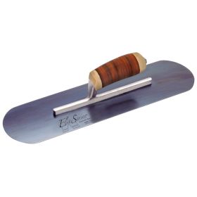 Kraft Tools CFE738BL 18"x4" Elite Series Five Star™ Blue Steel Pool Trowel w/Leather Handle