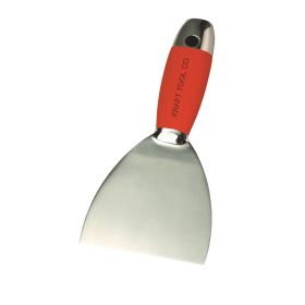 Kraft Tools DW729PFL 4"Feather Strong™ Stainless Steel Limber Joint Knife with Sure Grip Handle