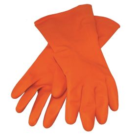 Kraft Tools GG426 Orange Latex Gloves 12 Per Box