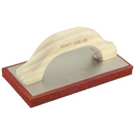 Kraft Tools PL372 10"x4"x3/4" Fine Cell Red Float w/Wood Handle
