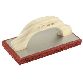 Kraft Tools PL382 10"x4" Red Rubber Float w/Wood Handle