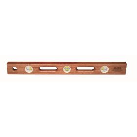 Kraft Tools SL11824A 24" Contractor Mahogany Carpenter Level w/45 Degree Vial (4 Vials)