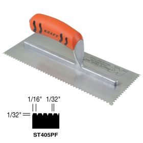 Kraft Tools ST405PF 1/16" x 1/32" x 1/32" U-notch Trowel with ProForm® Handle