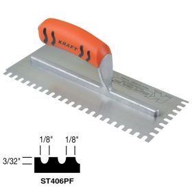 Kraft Tools ST406PF 1/8" x 1/8" x 1/16" U-notch Trowel with ProForm® Handle