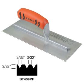 Kraft Tools ST409PF 3/32" x 3/32" x 3/32" Flat-top V-notch with ProForm® Handle