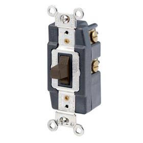Leviton 1281 Toggle Switch, 15 Amp, 120/277 Volt, Brown