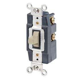 Leviton 1285-I Toggle Switch, 20 Amp, 120/277 Volt, Ivory