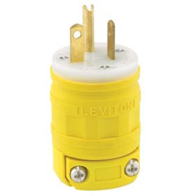 Leviton 1433 Industrial Grade Plug, Dustguard 20 Amp, 125 Volt
