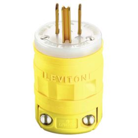 Leviton 1447 Industrial Grade Plug, Dustguard 15 Amp, 125 Volt