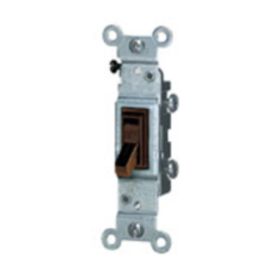 Leviton 1451-CP Toggle Switch, 15 Amp, 120 Volt, Brown