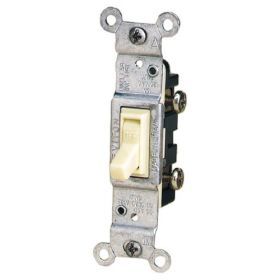 Leviton 1451-ICP Toggle Switch, 15 Amp, 120 Volt, Ivory