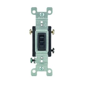 Leviton 1453-2E Toggle Switch, 15 Amp, 120 Volt, Black
