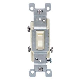 Leviton 1453-2T Toggle Switch, 15 Amp, 120 Volt, Light Almond