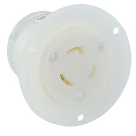 Leviton 2316 Industrial Grade Flanged Outlet 20 Amp, 125 Volt