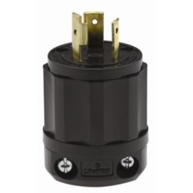 Leviton 2321-B Industrial Grade Plug 20 Amp, 250 Volt