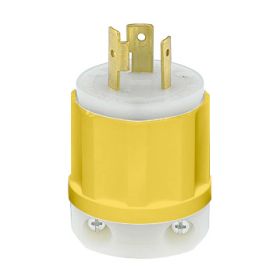 Leviton 2321-CY Industrial Grade Plug 20 Amp, 250 Volt