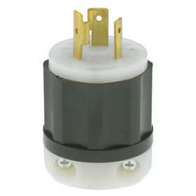 Leviton 2321-PLC Industrial Grade Plug, Power Indication, 20 Amp, 250 Volt