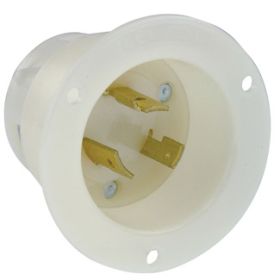 Leviton 2335 Industrial Grade Flanged Inlet 20 Amp, 277 Volt