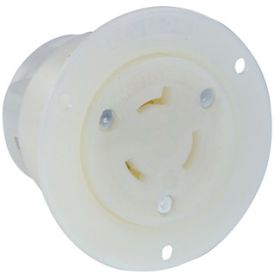 Leviton 2336 Industrial Grade Flanged Outlet 20 Amp, 277 Volt