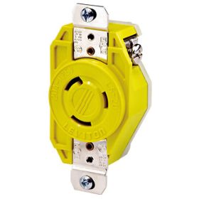 Leviton 23CM-10 Corrosion Resistant, Industrial Grade Receptacle 20 Amp, 125 Volt