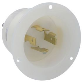 Leviton 2415 Industrial Grade Flanged Inlet 20 Amp, 125/250 Volt