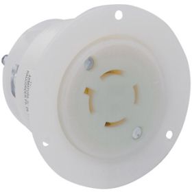 Leviton 2416 Industrial Grade Flanged Outlet 20 Amp, 125/250 Volt