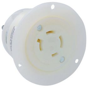 Leviton 2436 Industrial Grade Flanged Outlet 20 Amp, 480 Volt 3-Phase