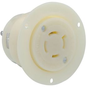 Leviton 2456 Industrial Grade Flanged Outlet 20 Amp, 277/480 Volt 3PY