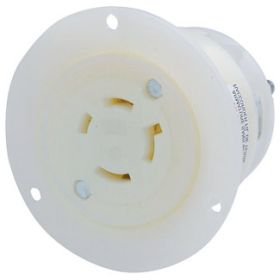 Leviton 2466 Industrial Grade Flanged Outlet 20 Amp, 347/600 Volt 3PY