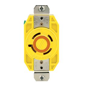 Leviton 24CM-10 Corrosion Resistant, Industrial Grade Receptacle 20 Amp, 125/250 Volt