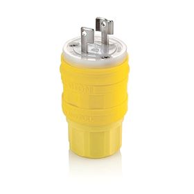 Leviton 24W04 Industrial Grade Wetguard Plug 15 Amp, 125 Volt