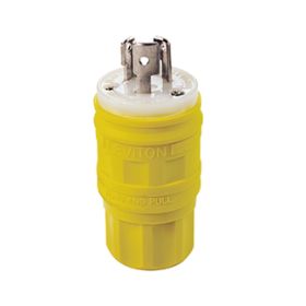 Leviton 24W47 Industrial Grade Wetguard Plug 15 Amp, 125 Volt
