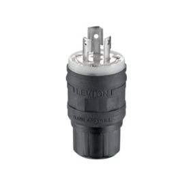 Leviton 24W47-B Industrial Grade Wetguard Plug 15 Amp, 125 Volt
