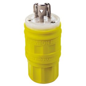 Leviton 24W49 Industrial Grade Wetguard Plug 15 Amp, 250 Volt