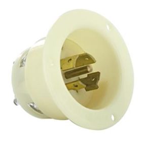 Leviton 2545 Industrial Grade Flanged Inlet 20 Amp, 347/600 Volt 3PY