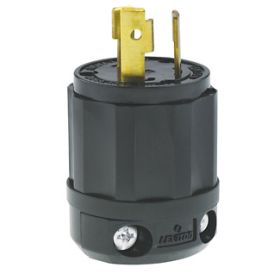 Leviton 2611-PLB Industrial Grade Plug, Power Indication, 30 Amp, 125 Volt