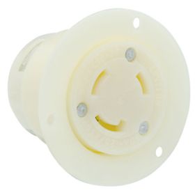 Leviton 2666 Industrial Grade Flanged Outlet 30 Amp, 125/250 Volt