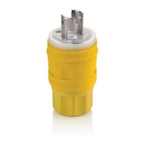 Leviton 26W07 Industrial Grade Wetguard Plug 20 Amp, 250 Volt
