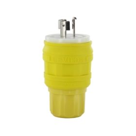 Leviton 26W08 Industrial Grade Wetguard Plug 20 Amp, 125/250 Volt