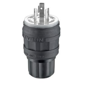 Leviton 26W47-B Industrial Grade Wetguard Plug 20 Amp, 125 Volt