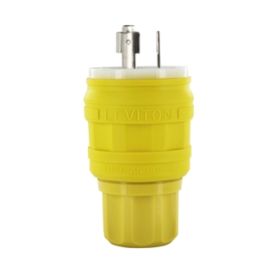 Leviton 26W49 Industrial Grade Wetguard Plug 20 Amp, 277 Volt