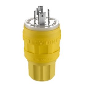 Leviton 26W76 Industrial Grade Wetguard Plug 20 Amp, 480 Volt 3-Phase