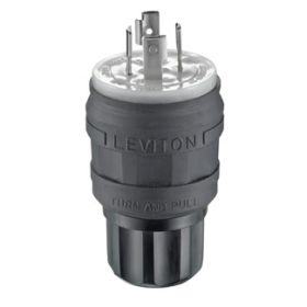 Leviton 26W76-B Industrial Grade Wetguard Plug 20 Amp, 480 Volt 3-Phase