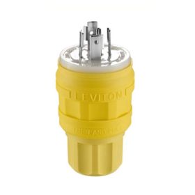 Leviton 26W81 Industrial Grade Wetguard Plug 20 Amp, 120/208 Volt 3PY