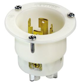 Leviton 2715 Industrial Grade Flanged Inlet 30 Amp, 125/250 Volt