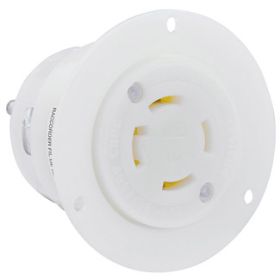 Leviton 2716 Industrial Grade Flanged Outlet 30 Amp, 125/250 Volt