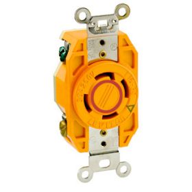 Leviton 2720-IG Industrial Grade Receptacle 30 Amp, 250 Volt 3-Phase